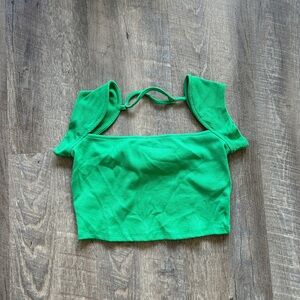 Green Women's Crop Top